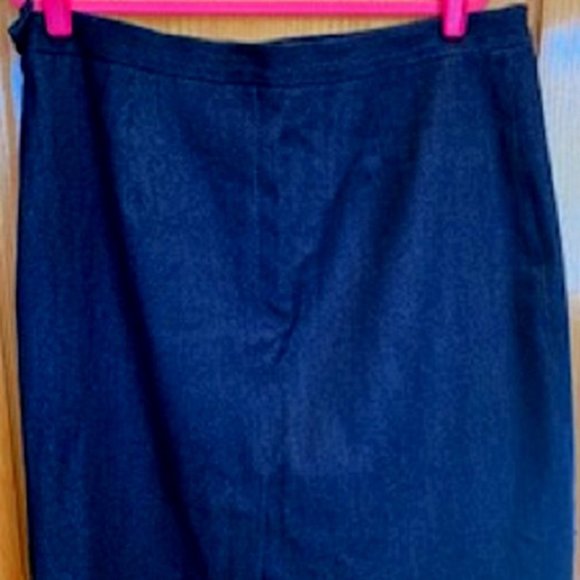 Isaac Mizrahi Live! Wool Blend Lined Gray Knee Length Straight Skirt Sz: 20W